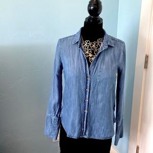 Anthropologie Elevenses Tencel denim shirt - size small